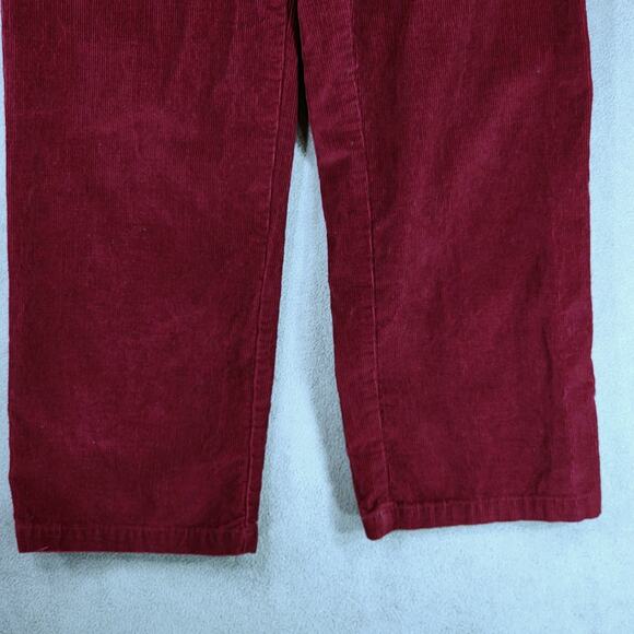Eddie Bauer Corduroy Trousers 8P Petite‎ Women Burgundy Red Straight Leg 28x28 - Picture 8 of 10